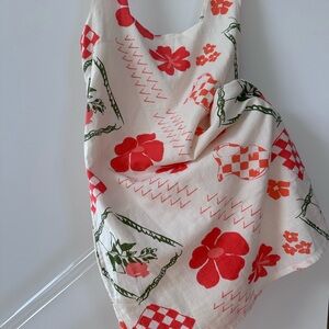 Asymmetrical Floral Print Dress